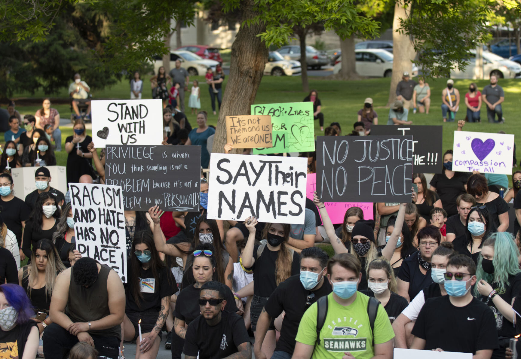 A vigil for George Floyd and others